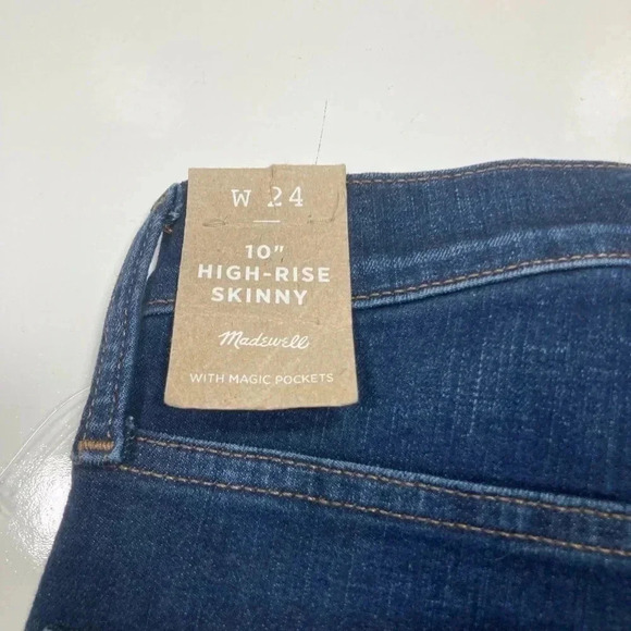 Madewell Jeans Skinny 10” High Rise Skinny Jeans Denim NWT Women’s Size 24 - Picture 7 of 13
